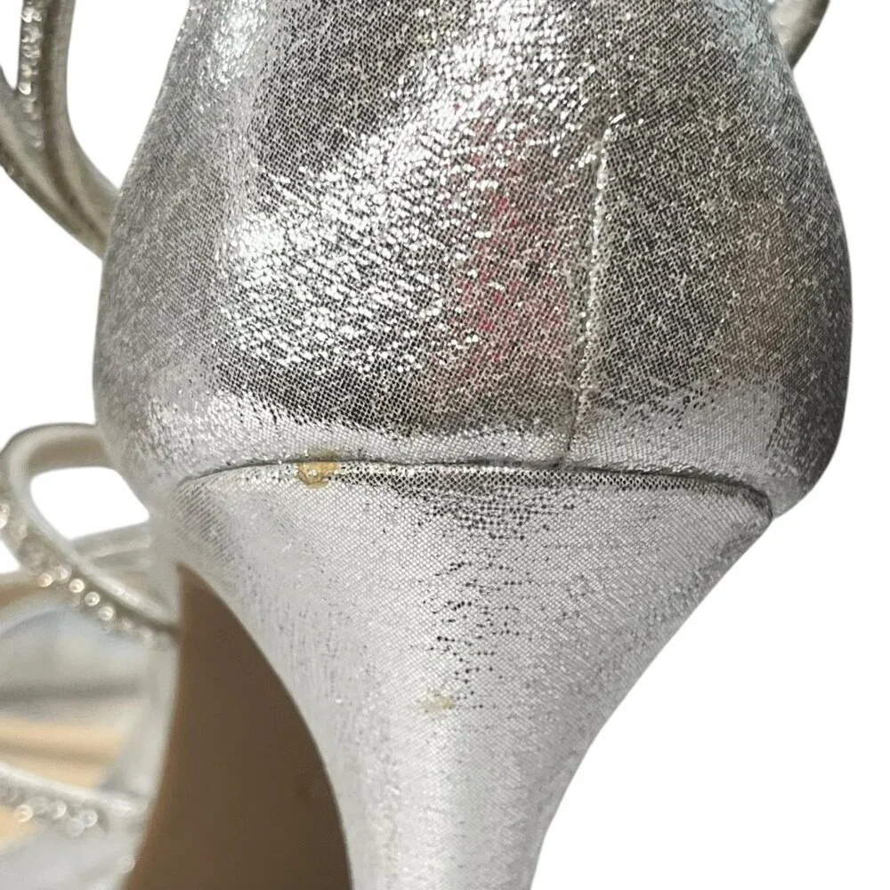 Jessica Simpson Jaeya High Heel Sandals In Platinum Size 9M